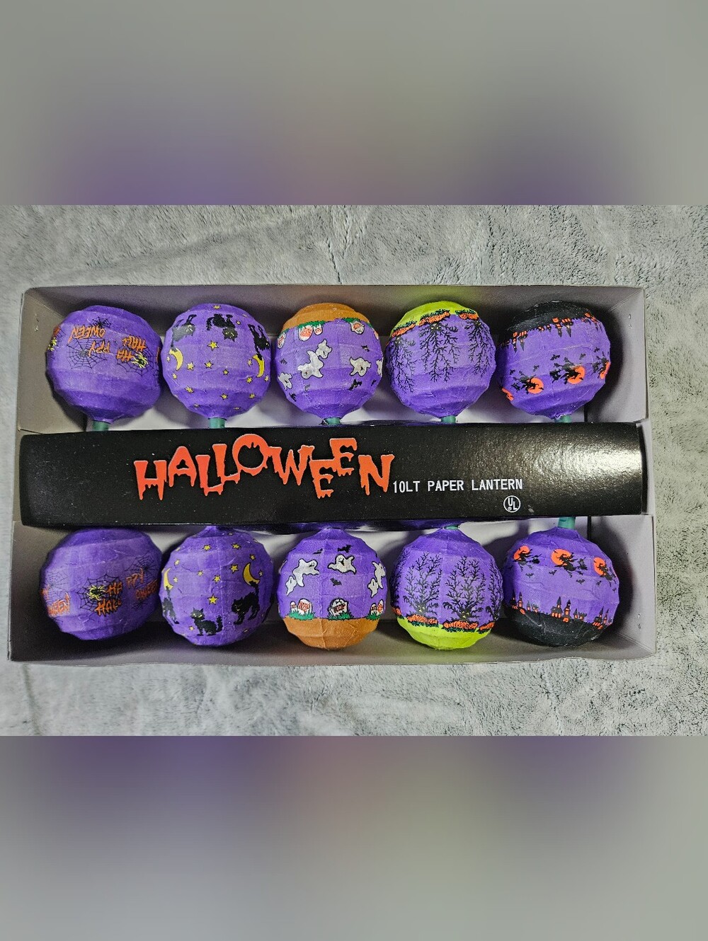 RARE Nostalgic Vintage 2002 Halloween Paper Lantern String Lights Nantucket Y2K